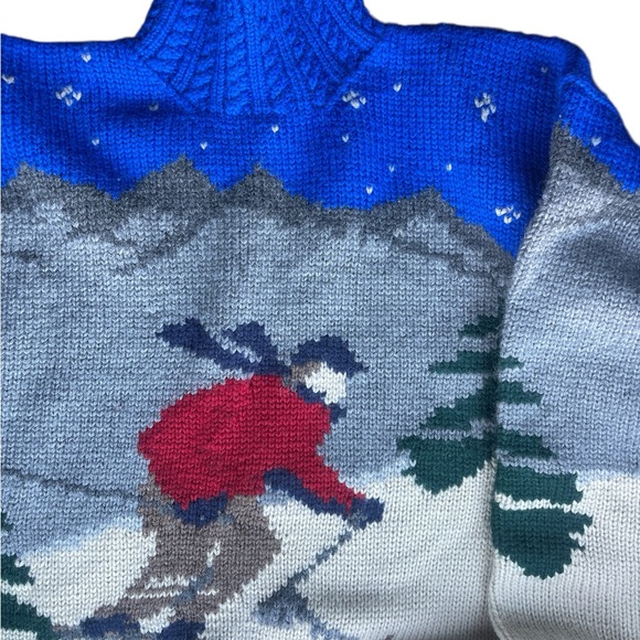 Ralph Lauren Hand Knit Skier Sweater NWT Small 100% Wool Ski Lodge Winter Cabin - Picture 6 of 9